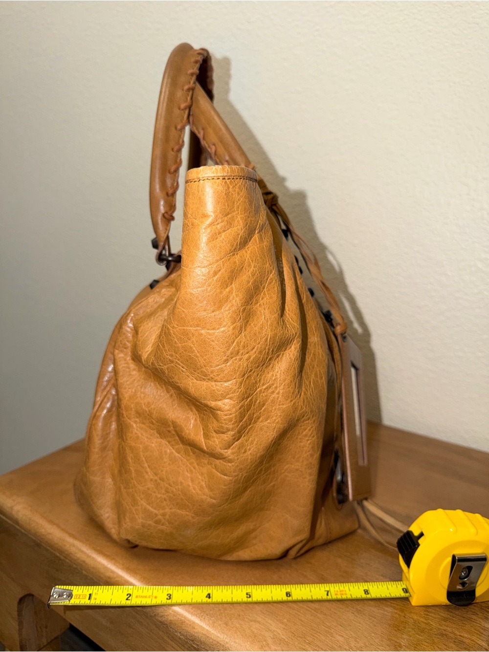 BALENCIAGA Tan Leather Sunday Bag - Picture 7 of 16